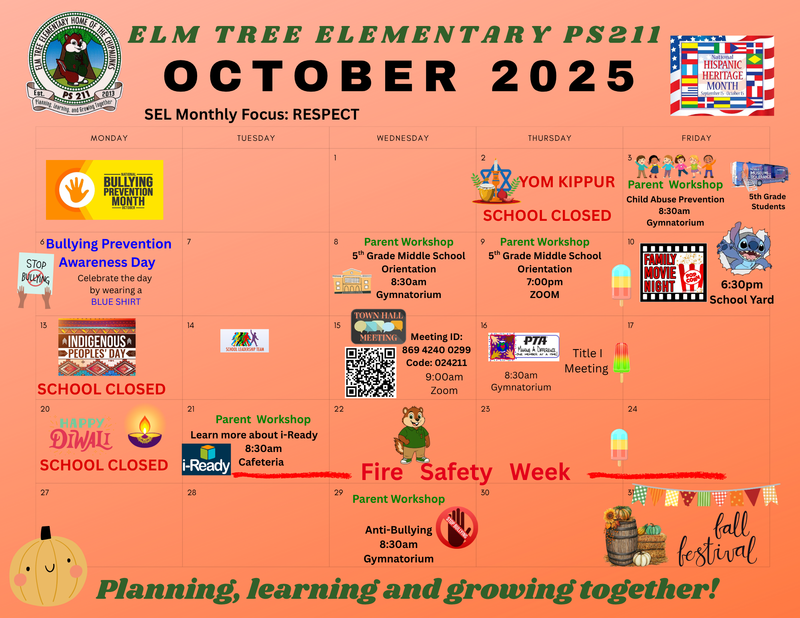 English October Calendar