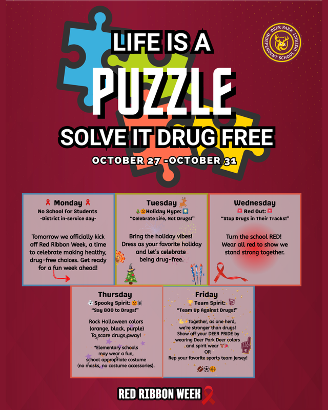 Red Ribbon Week Oct. 28-31