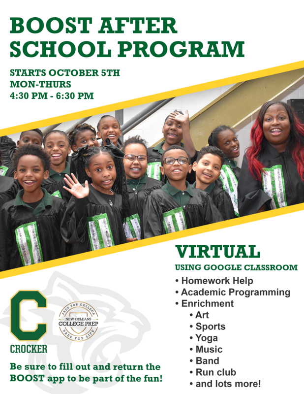 Crocker Boost After School Program Starts October 5, 2020 VIRTUALLY Featured Photo