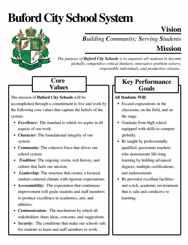 BCSS Mission and Vision
