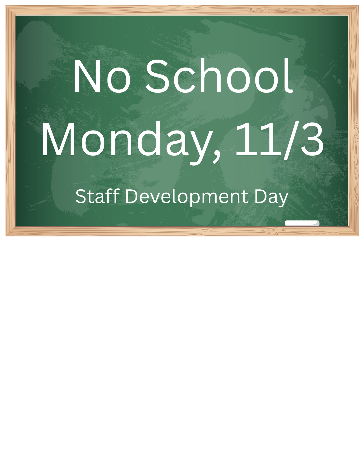 no school 11/3 flyer