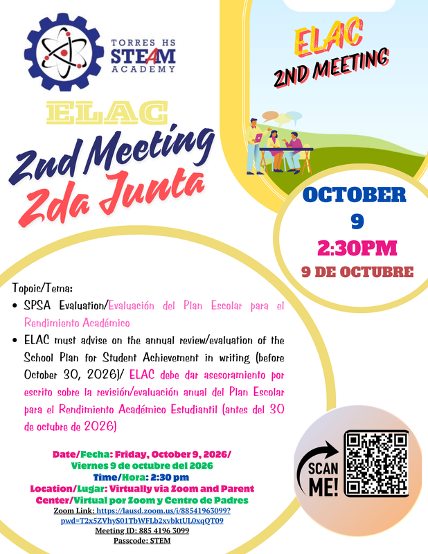 ELAC 2nd Meeting - October 9