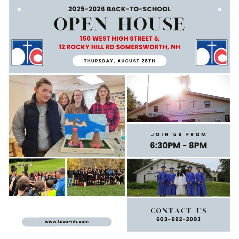 Join us for Open House on Thursday 8/28!