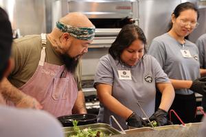 Students with Kitchen tABLE learn culinary skills