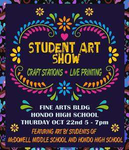 Student Art Show  10/22 5-7pm HHS Fine Arts Building