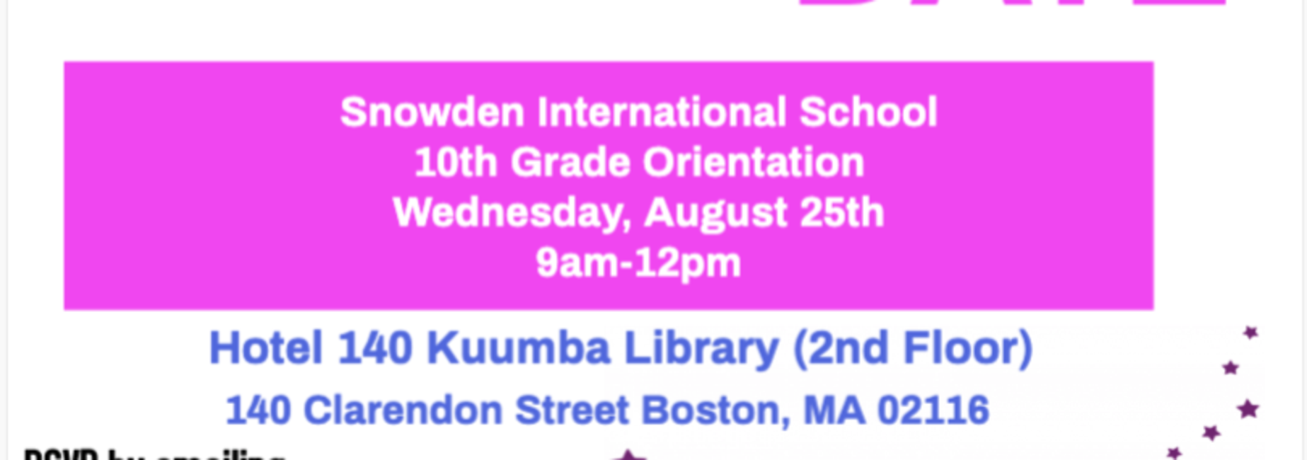 Grade 10 Orientation