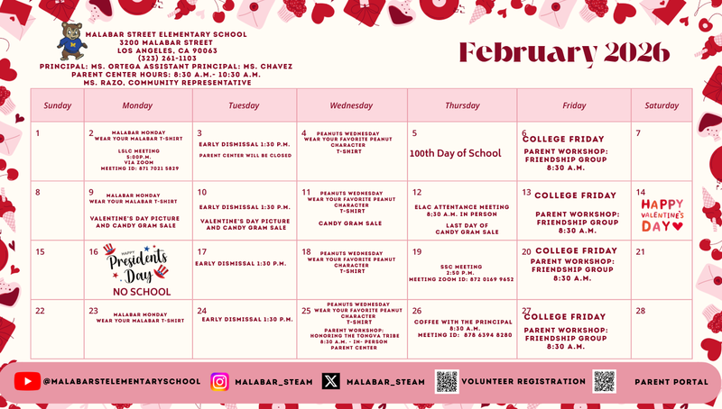 February Calendar