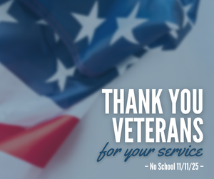 American flag: Thank you veterans for your service