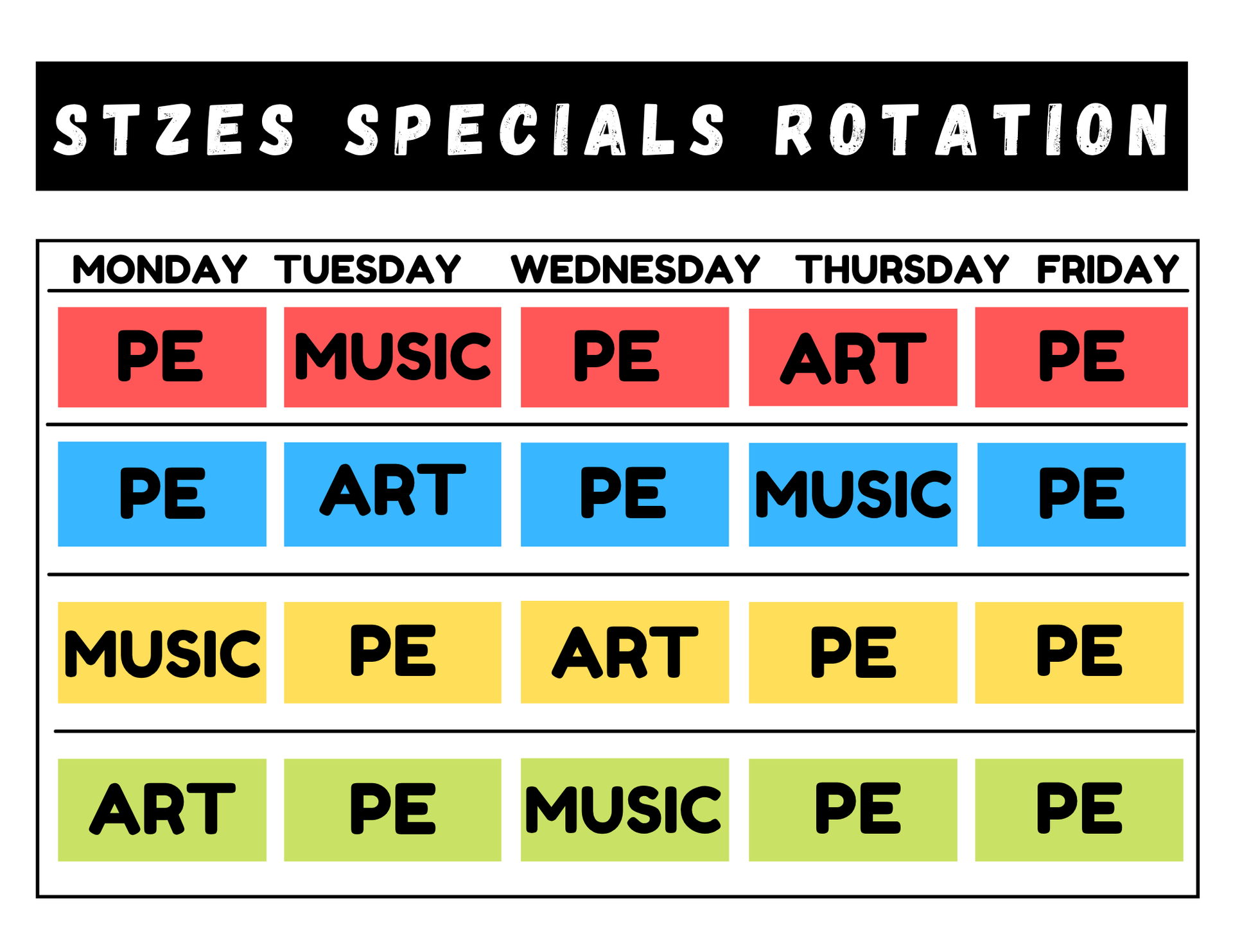 Specials Rotation