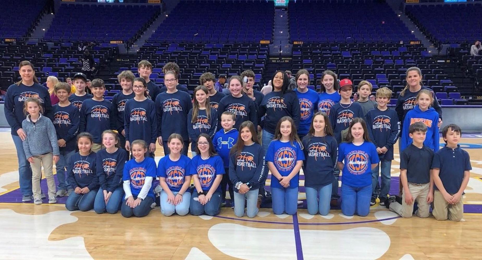 Basketball/Cheerleaders at LSU game