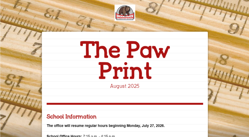 Paw Print News for August, 2026