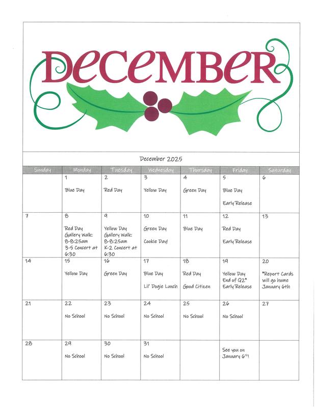 Dec Calendar