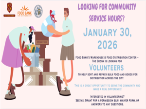 Interested in Volunteering, See Ms. Grant for Permission Slip, Click to read more.