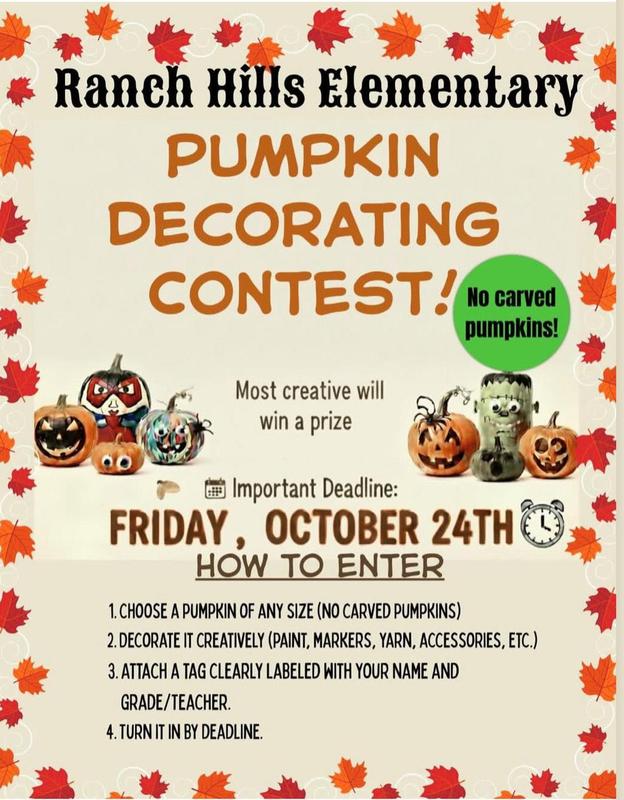 Ranch Hills Pumpkin Decorating Contest  - image for web