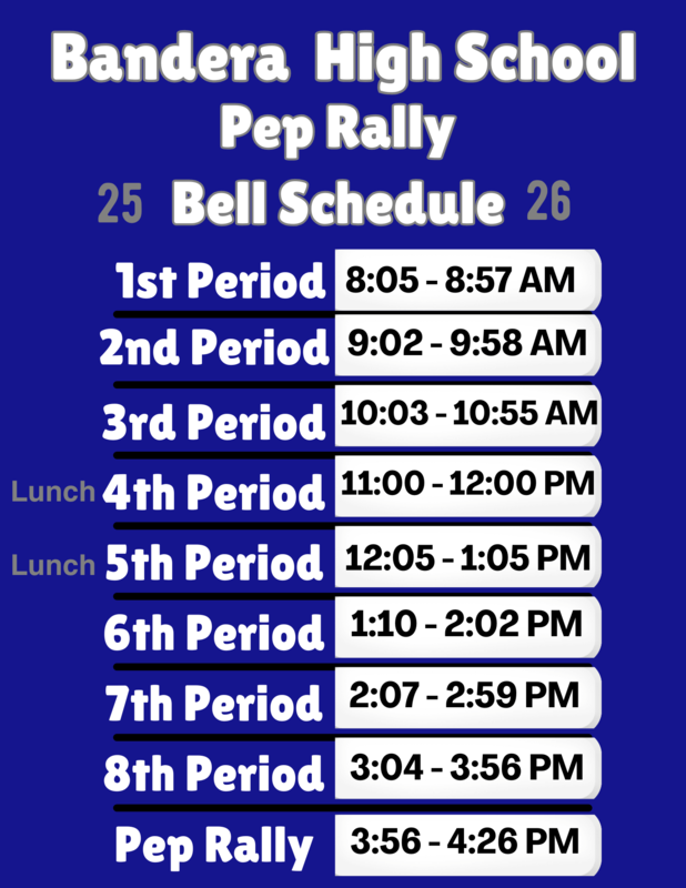 Pep Rally Schedule