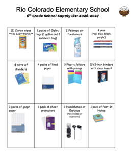 Supply List