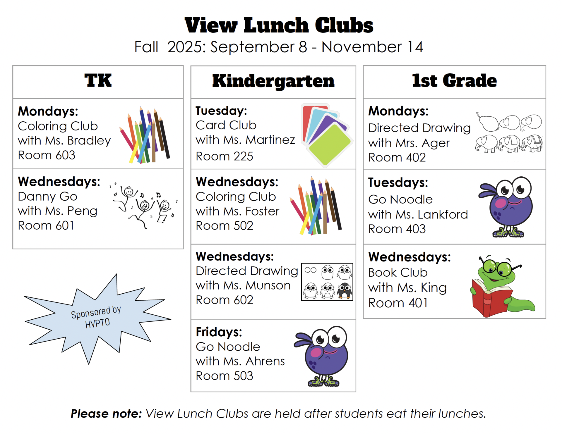 View Lunch Clubs - Fall 2025