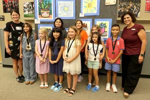 Specht ES art students at Oct. 13 Art Show