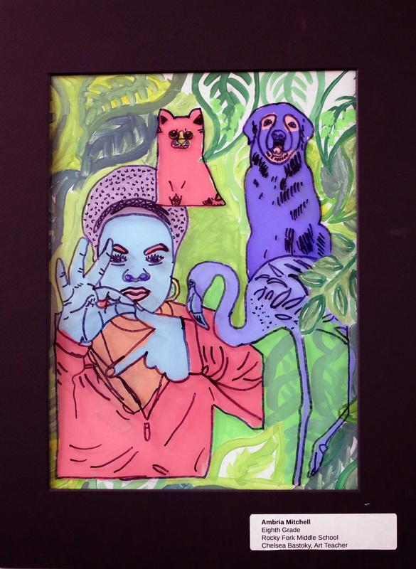 Student artwork on display