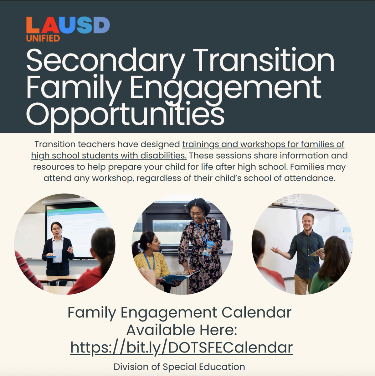 Transition Parent Training Flyer