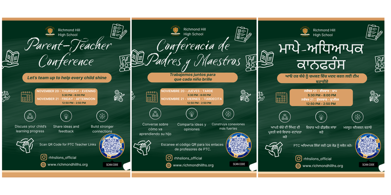 Parent Teacher Conferences Banner