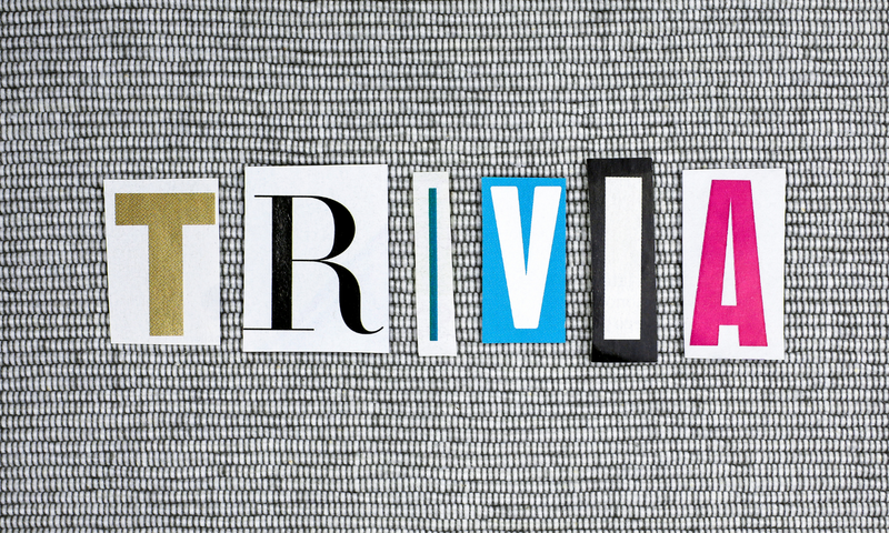 the word trivia cut out in magazine stylized letters