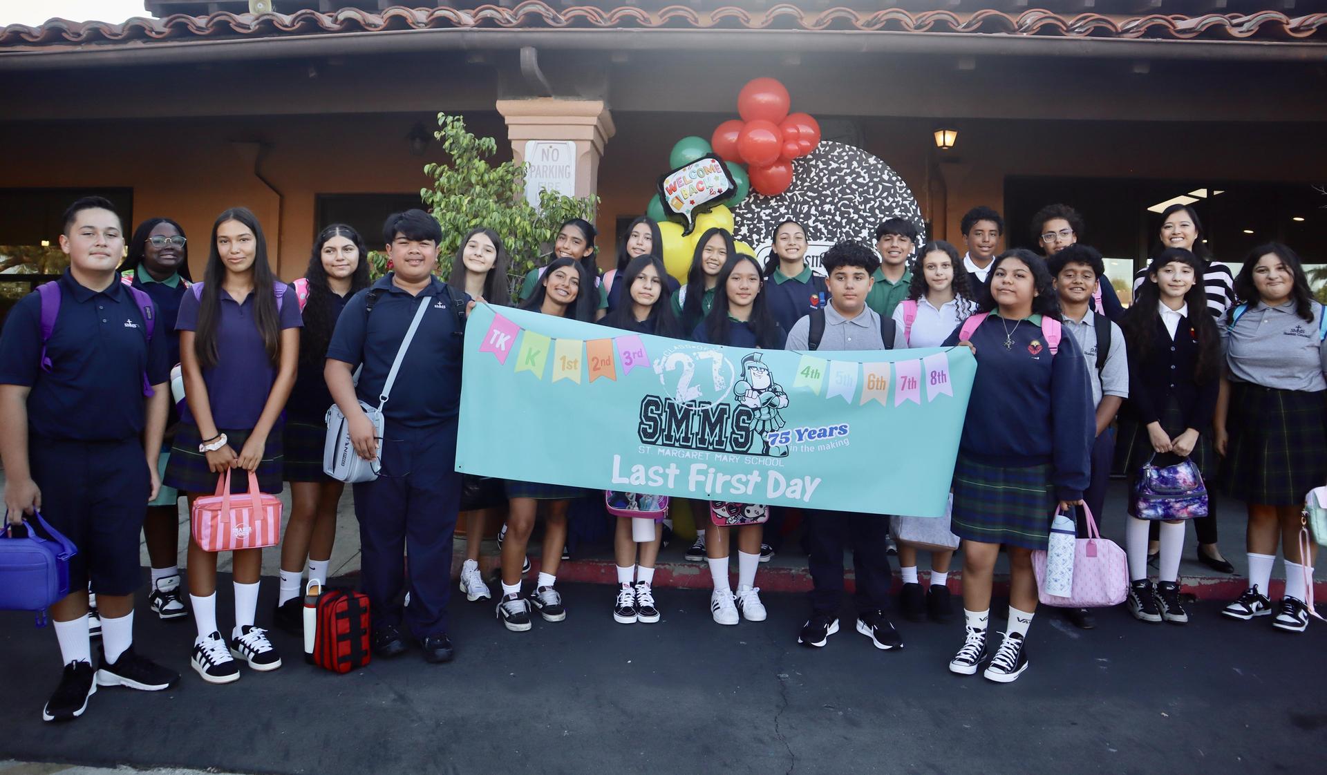Group of 8th grade students