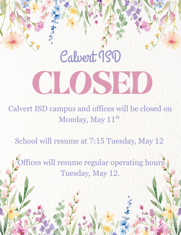 Calvert ISD Campus and Office Closed Featured Photo