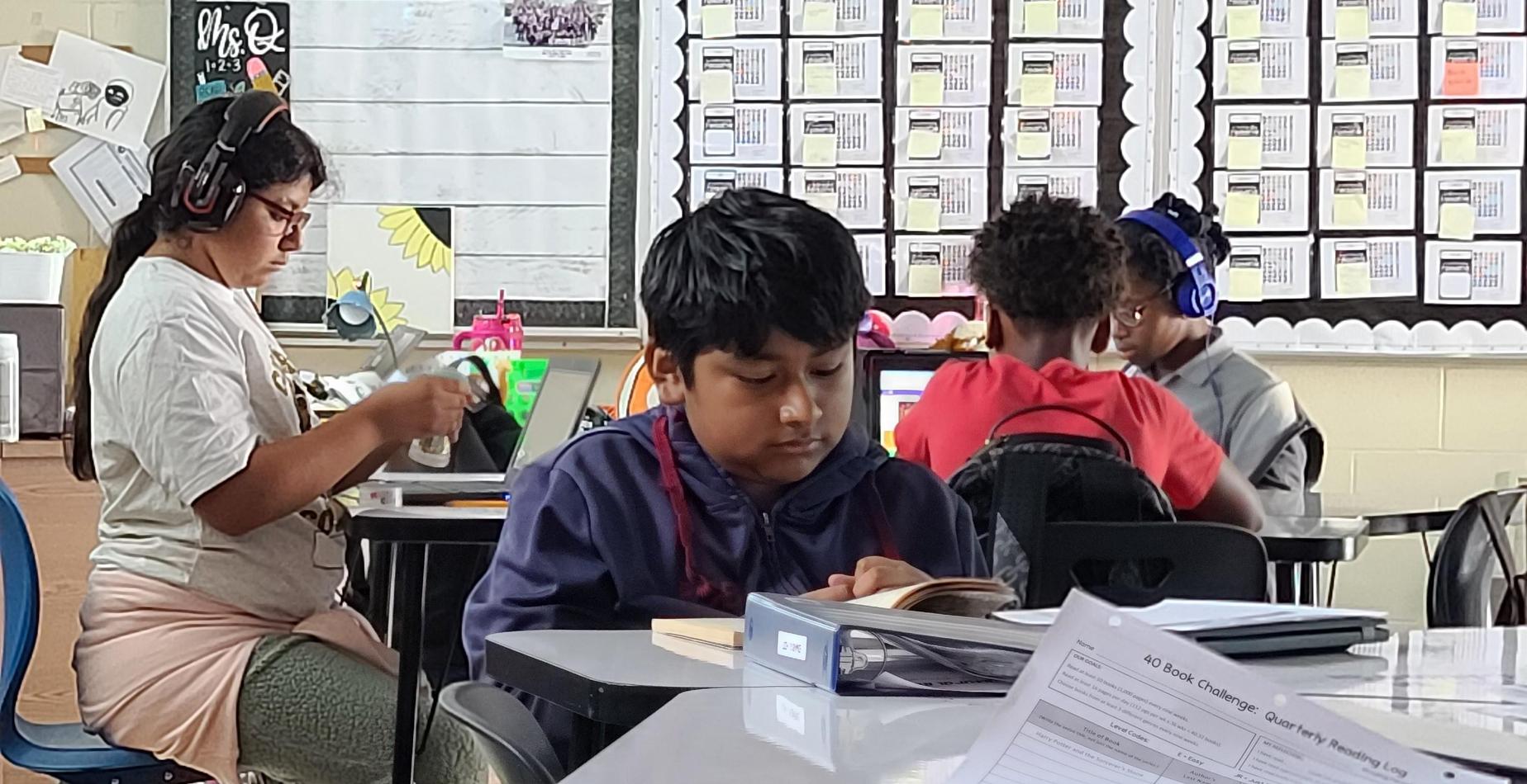 students working
