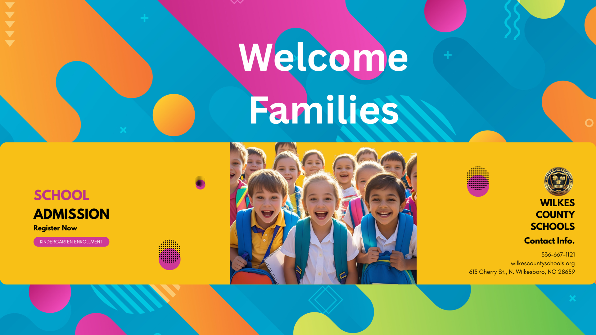 School Admission and Enrollment Children with Backpacks smiling about going to school
