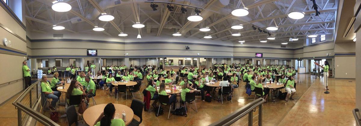 Group of people at a staff development day