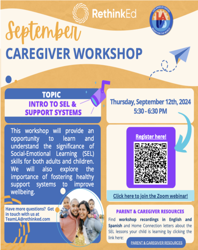 Caregiver Workshop flyer