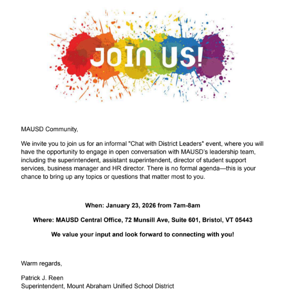 Chat with MAUSD District Leaders