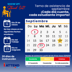 Calendario de Asistencia Septiembre