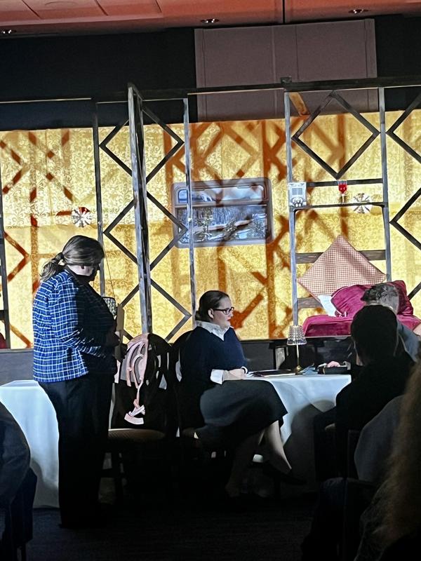 Close up image of actors on stage at ICC