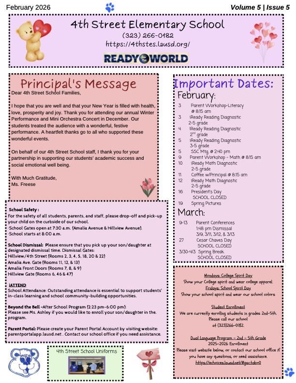 February 2026 Parent Newsletter