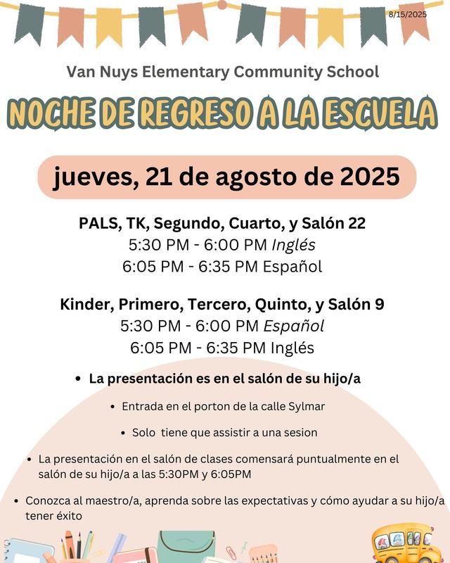 Back to School Night