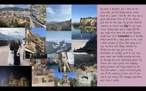 Photos and comments from a student about a previous trip.