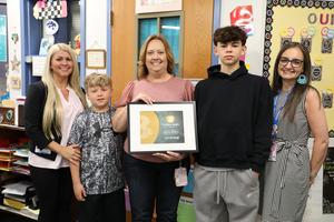 Mrs. Bickert and Golden Apple Nominating Family