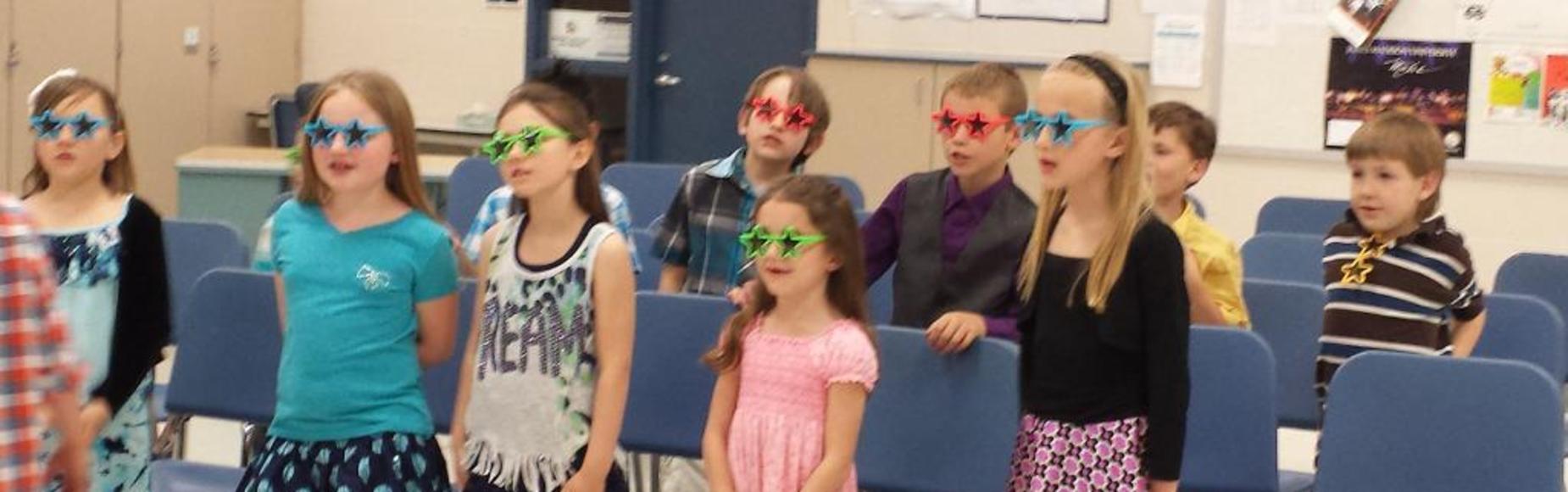 Students in Star Glasses Picture