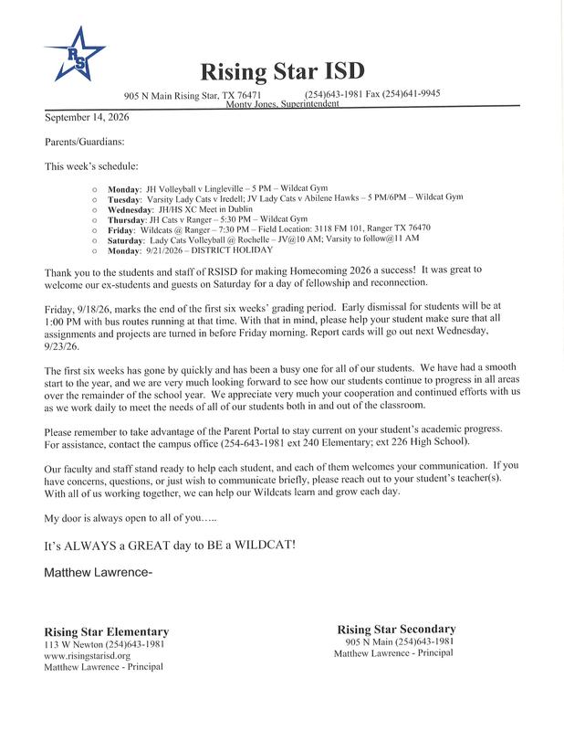 Monday Letter