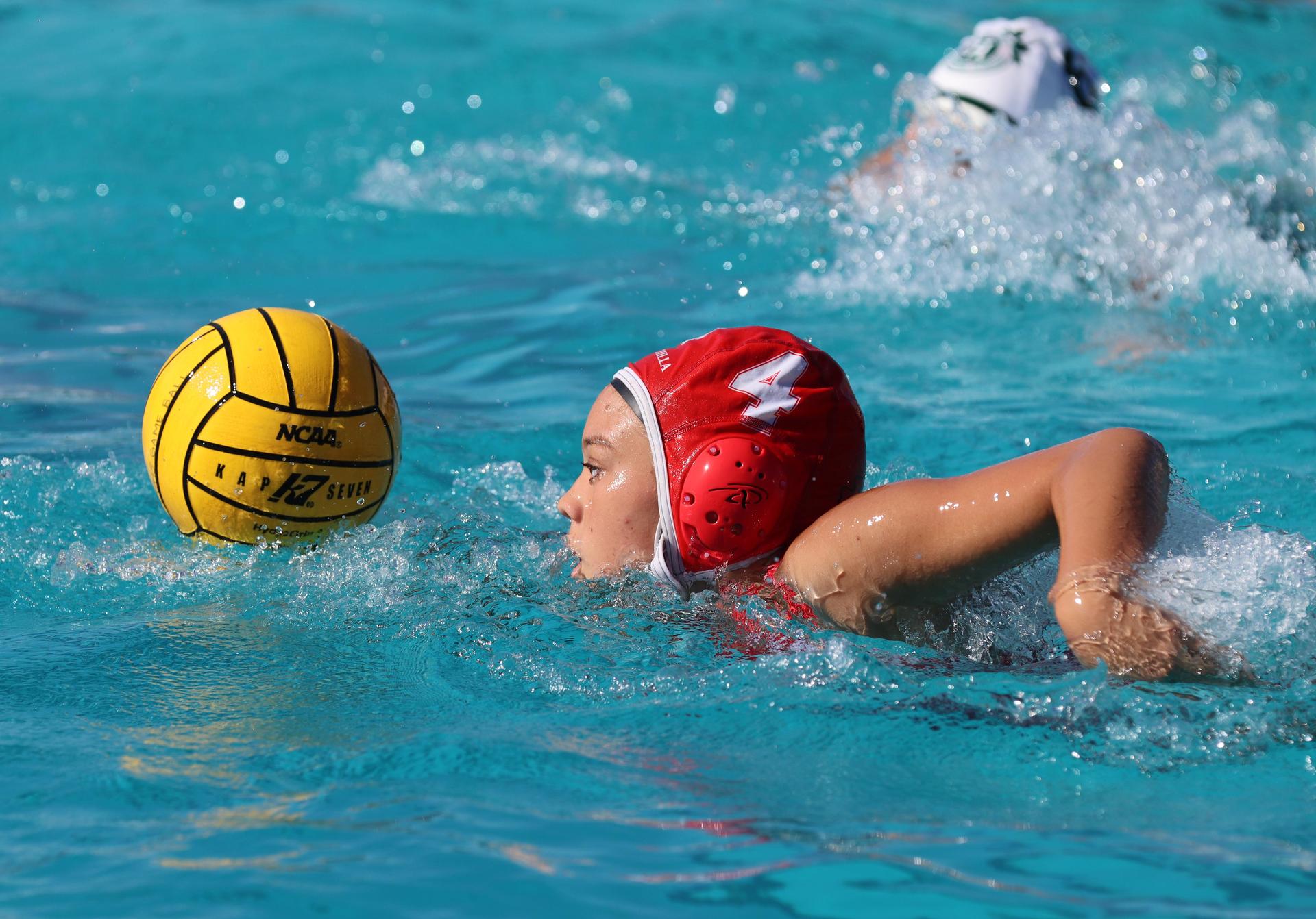 girls playing water polo against Hoover