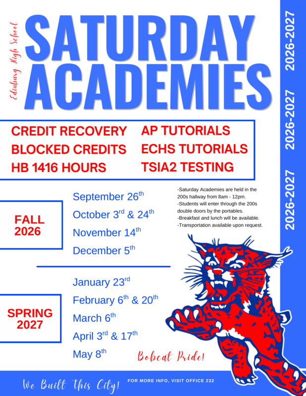 Saturday Academies Dates and Information