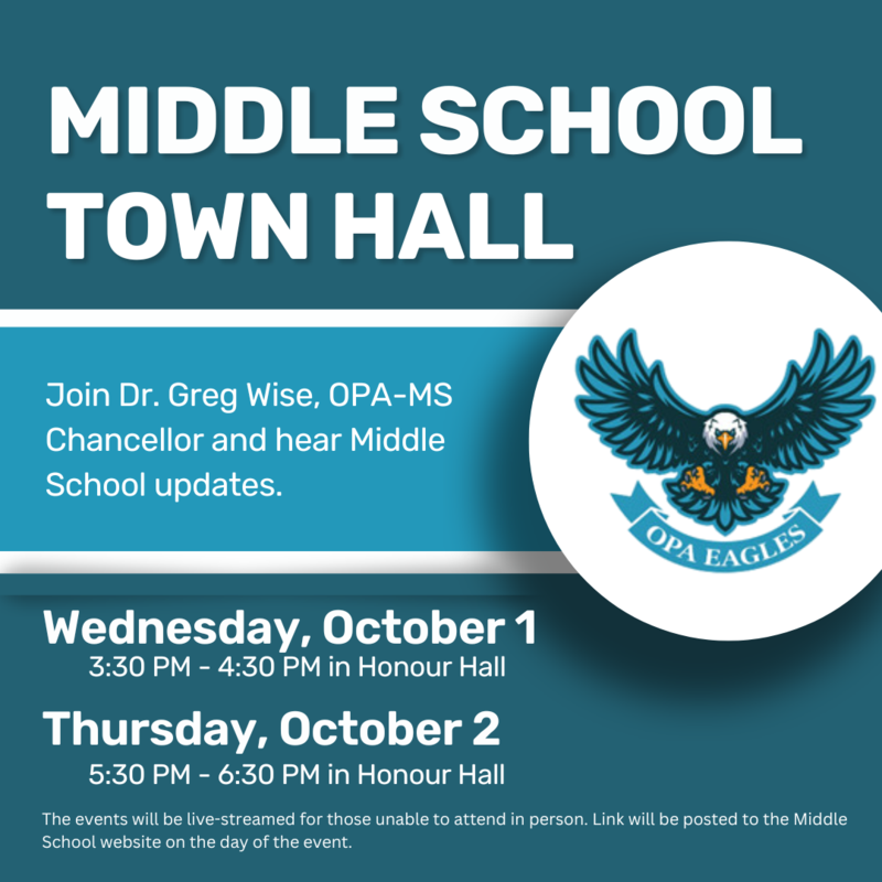 Middle School Town Hall Flyer