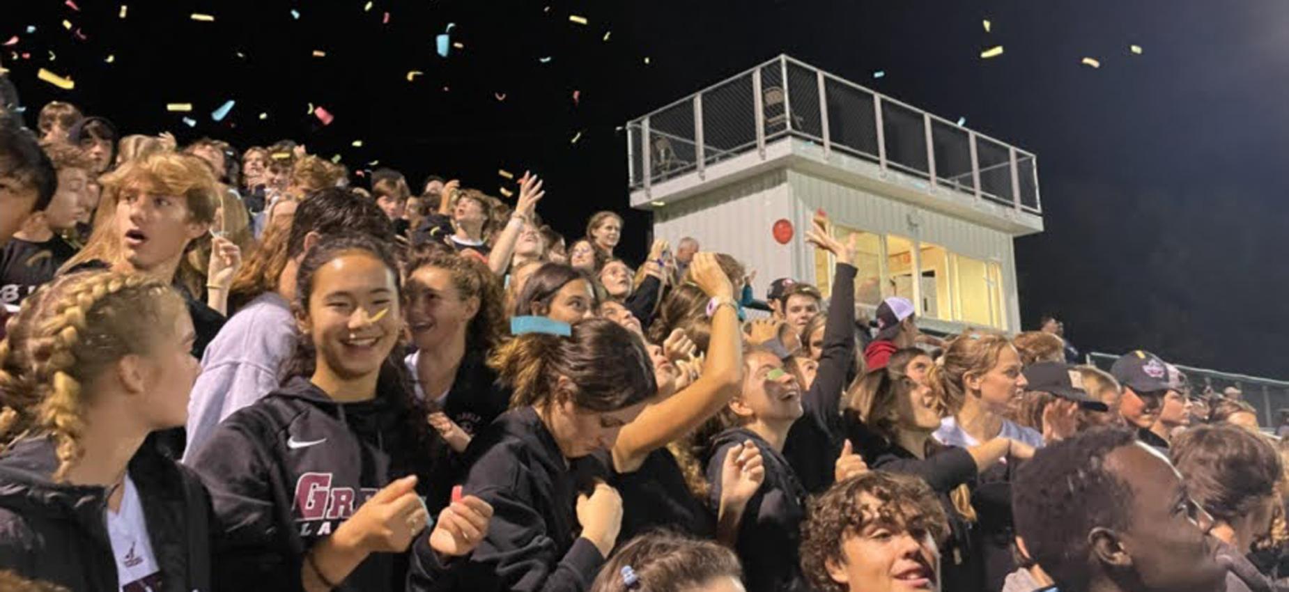 people cheering
