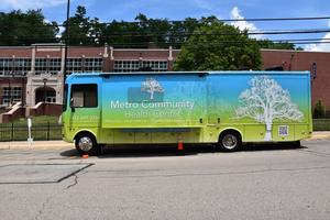 MCHC mobile clinic outside of Turner Intermediate