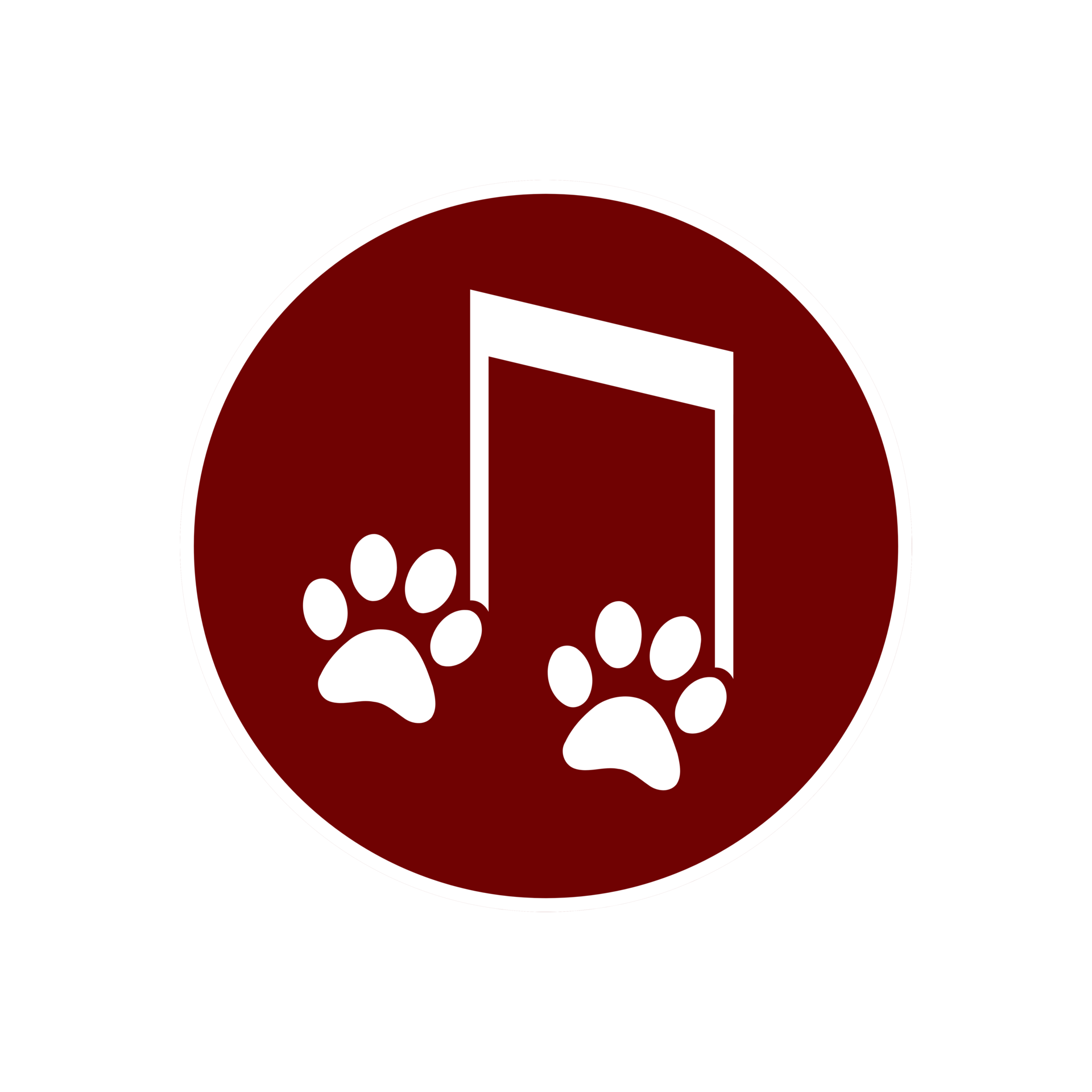 POTV Band Paw-Note Logo (For Black BG)