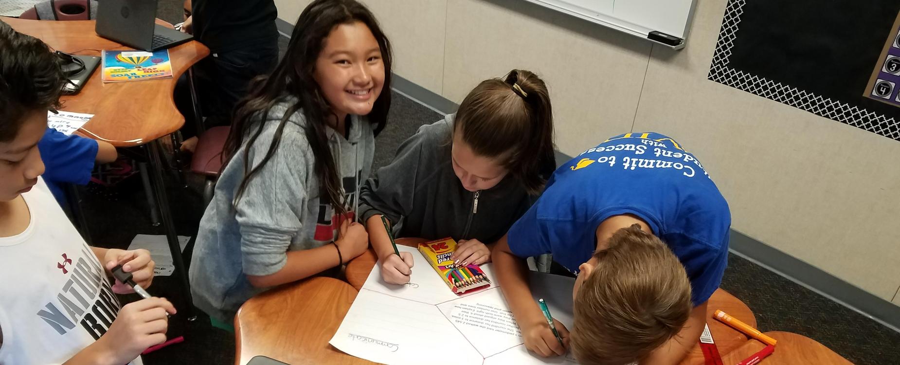 students working on AVID strategies