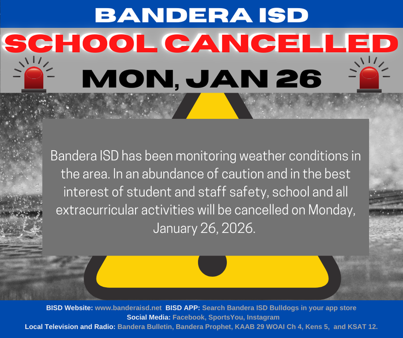 school cancelled notification for Monday January 6
