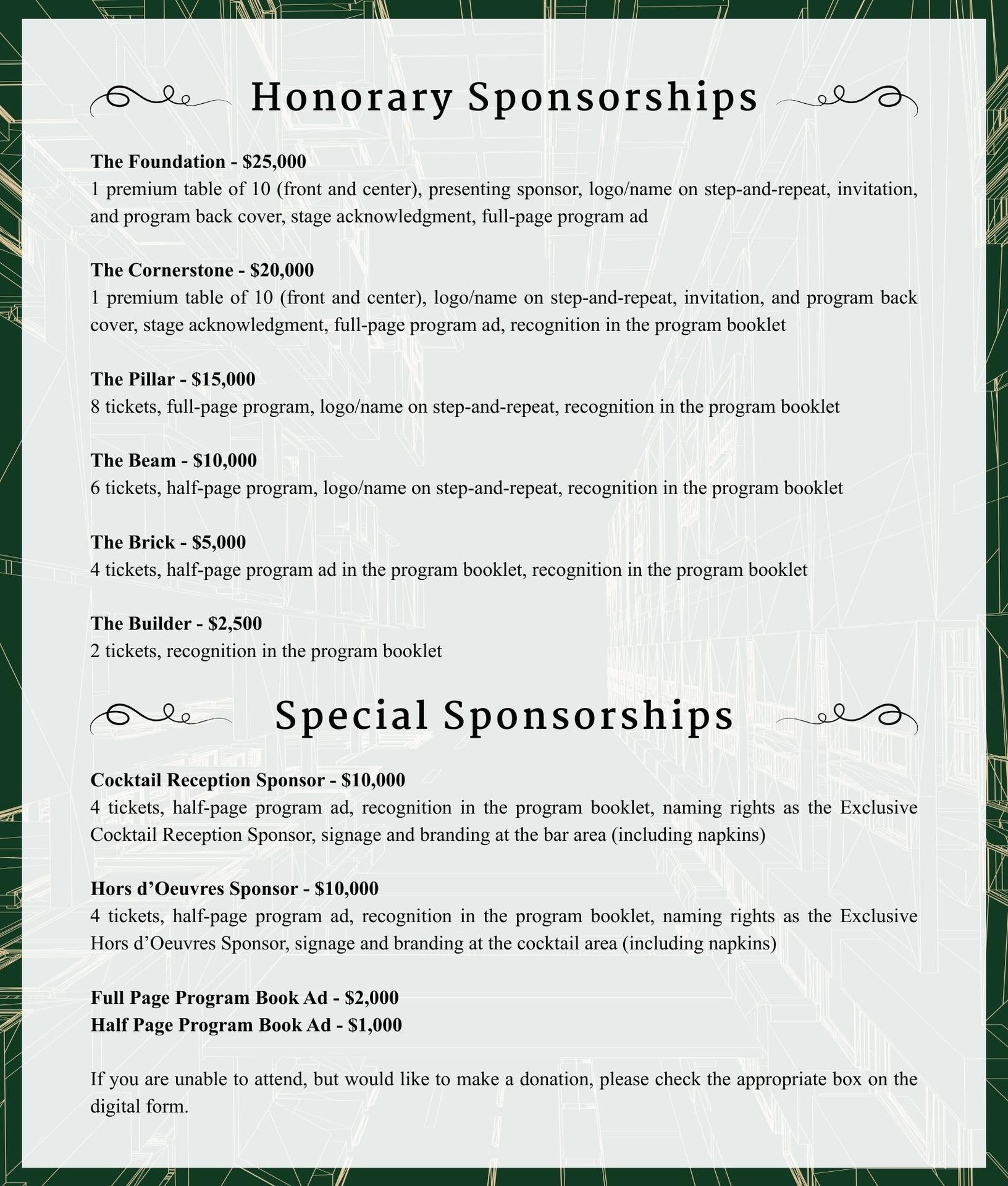 Sponsorship Tiers